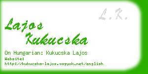 lajos kukucska business card